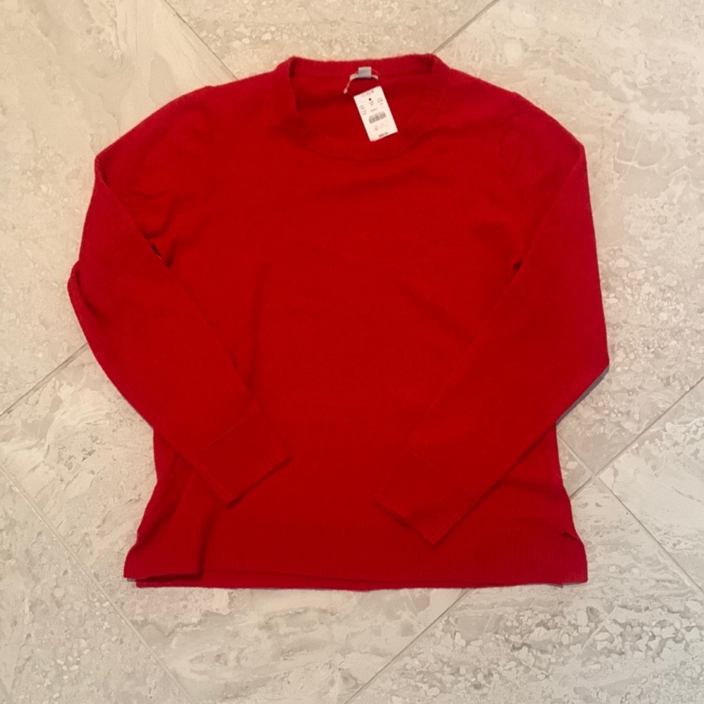 J CREW RED SWEATER SIZE L